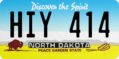 ND license plate HIY414
