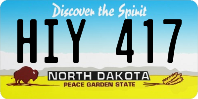 ND license plate HIY417