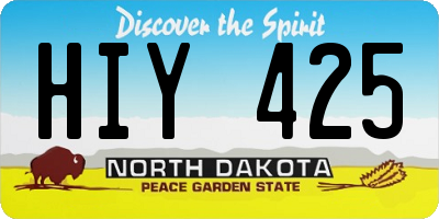 ND license plate HIY425