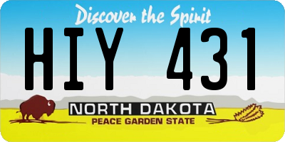 ND license plate HIY431