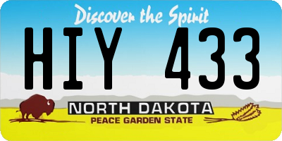 ND license plate HIY433
