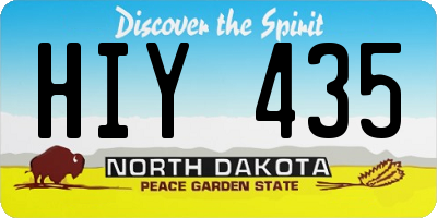 ND license plate HIY435