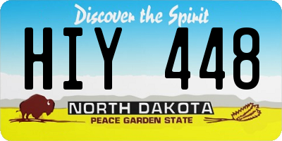 ND license plate HIY448
