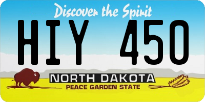 ND license plate HIY450