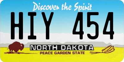 ND license plate HIY454