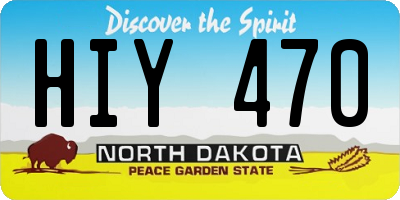 ND license plate HIY470