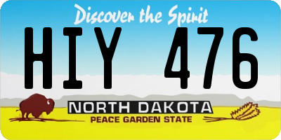 ND license plate HIY476
