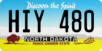 ND license plate HIY480