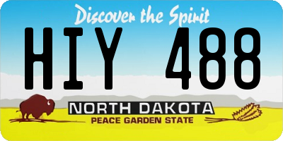 ND license plate HIY488