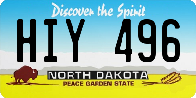 ND license plate HIY496