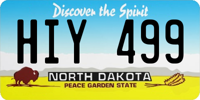 ND license plate HIY499