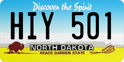 ND license plate HIY501