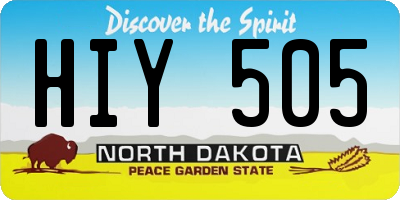 ND license plate HIY505