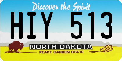 ND license plate HIY513