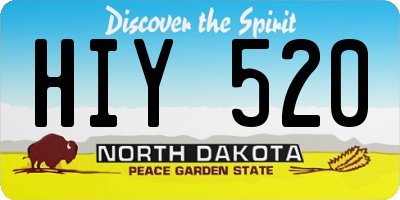 ND license plate HIY520