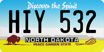ND license plate HIY532