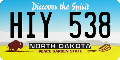 ND license plate HIY538