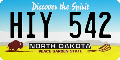 ND license plate HIY542