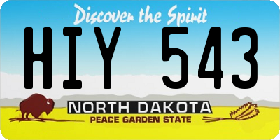 ND license plate HIY543