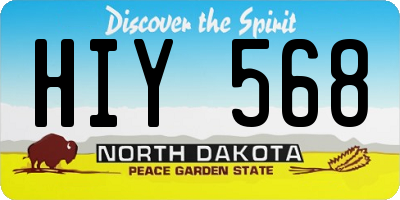 ND license plate HIY568