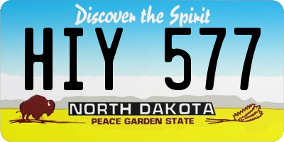 ND license plate HIY577