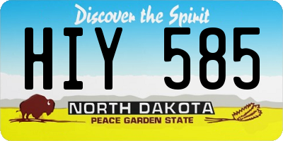 ND license plate HIY585