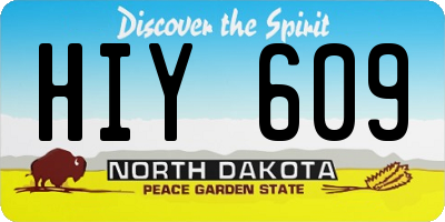 ND license plate HIY609