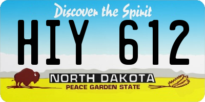 ND license plate HIY612