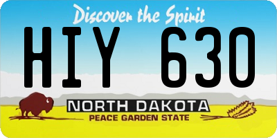 ND license plate HIY630