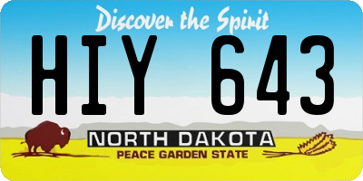 ND license plate HIY643