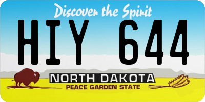 ND license plate HIY644