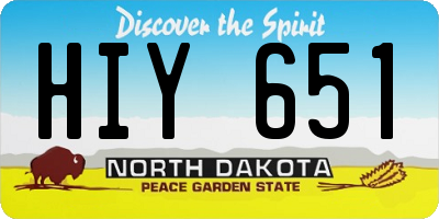 ND license plate HIY651