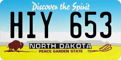 ND license plate HIY653
