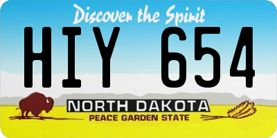 ND license plate HIY654