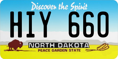ND license plate HIY660