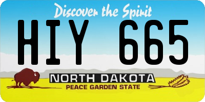 ND license plate HIY665