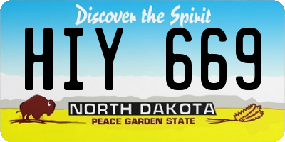 ND license plate HIY669