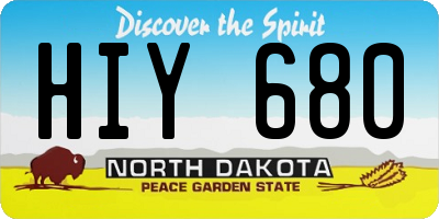 ND license plate HIY680