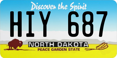 ND license plate HIY687