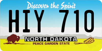 ND license plate HIY710