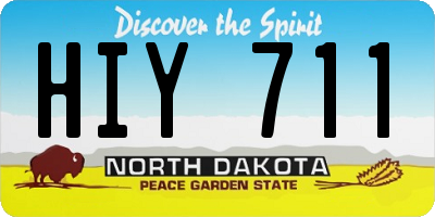 ND license plate HIY711