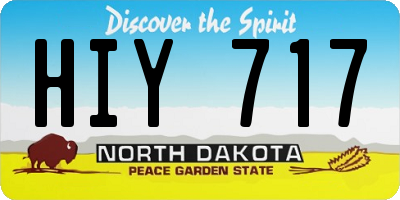 ND license plate HIY717