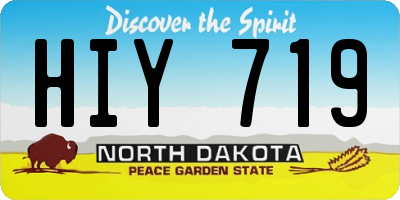 ND license plate HIY719