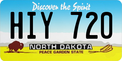 ND license plate HIY720