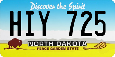 ND license plate HIY725