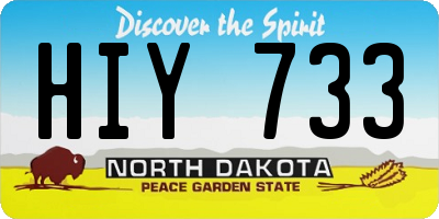 ND license plate HIY733