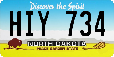 ND license plate HIY734