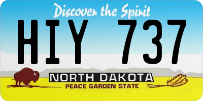 ND license plate HIY737