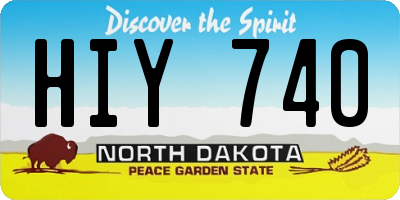 ND license plate HIY740