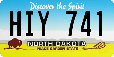 ND license plate HIY741